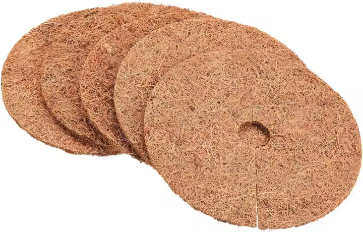 Anillo de Mulch de Fibra de Coco Paquete de 5, Engrosado Ideal para Plantas en Maceta, Indoor y Outdoor Instrucciones de Cuidado de Tela - 1