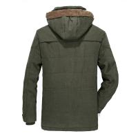 Chaqueta larga de plumón con capucha para hombre, abrigo grueso y cálido, se adapta bien, múltiples bolsillos para ropa informal, Invierno - details 4