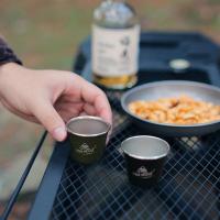 Mini taza de camping de acero inoxidable, 4-1 piezas, 50 ml, adecuada para VIE al aire libre, cerveza, vino, café, té, leche, bebidas, agua, - details 11