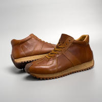 Botas casuales de caña media de gama alta, zapatos deportivos de piel de vaca de cuero genuino para hombres - details 21
