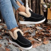 Zapatos cálidos de invierno para mujer, botas de nieve planas informales a la moda para exteriores, zapatos - details 4