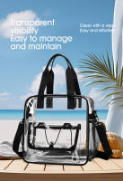 Bolso de hombro tipo bandolera transparente de PVC para natación y playa, gran capacidad, impermeable, para verano, Fitness, Yoga, bolso deportivo - details 1