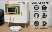 Rcynview Buffet de cocina - marca - muebles con microondas y estante de cajón - marrón - adulto - details 6