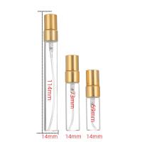 Hidratante, tapa dorada y plateada, viales de muestra, contenedor cosmético transparente, atomizador de Perfume, botella de vidrio recargable, botella pulverizadora - details 0
