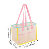 Bolsa de aseo de malla para bolso, bolsa de almacenamiento de ropa de gran capacidad de Color fresco, bolsa de lavado multibolsa, organizador de ducha colgante - details 0