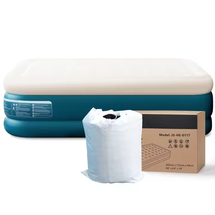 KPUY Cama hinchable doble con colchón hinchable con electrobomba incorporada - 203x152x46 cm - 1