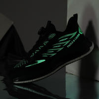 Malla Correr Zapatos Hombres Cien Casual Zapatillas Transpirable Absorción De Choque Con Luminoso - details 9