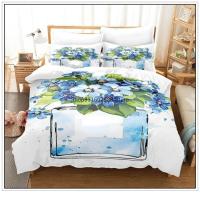Juego de ropa de cama con Perfume personalizado, funda de edredón rosa con flores, ropa de cama, regalo romántico de moda - details 15
