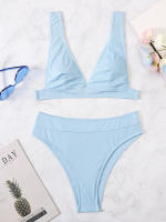 Monocromático para mujer, conjunto de bikini push-pull sexy, traje de baño brasileño, ropa de playa de verano - details 8