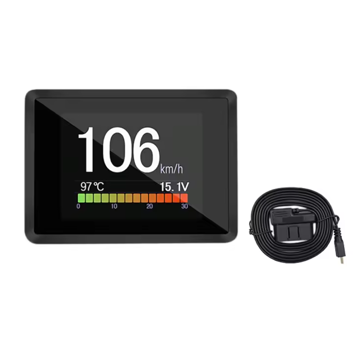 Ordenador a bordo para coche A203 OBD2, pantalla Digital de velocidad de viaje, escáner de medidor de consumo de combustible - 1
