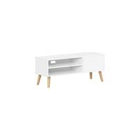 Mueble de TV de 2 Puertas, Soporte de TV con Estantes Ajustables, Largo de 140 cm, para Televisiones de 60 Pulgadas, para Salón, Comedor, Dormitorio, Blanco LTV027T46 - details 10