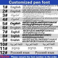Pluma de caligrafía de metal de lujo, puntas de tinta estacionarias para oficina y escuela, pluma estilográfica de 0,38 mm, 0,5 mm, 1,0 mm, logotipo personalizado, regalo con nombre - details 0