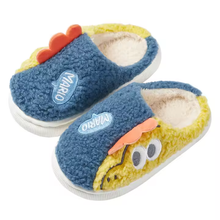 Nuevas zapatillas de lana para niños interiores niña bebé antideslizante niños medianos y mayores - 1
