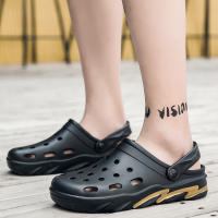 Zuecos informales para hombre, sandalias de moda de lujo, zapatos de jardín, zapatillas de playa al aire libre, calzado Masculino - details 17