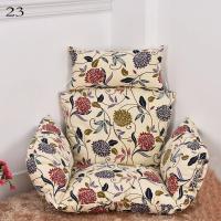 Funda de Cojín de Silla de Huevo Colgante de Color Sólido Floral y Estriado + Funda de Almohada de Exterior (Sin Relleno) para Jardín Lounger - details 25