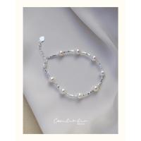 Pulsera de perlas Chips naturales joyería de plata pura cielo estrellado diseño de nicho Simple sentido de alta gama luz para mujer - details 1