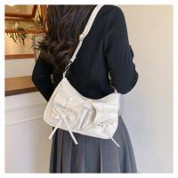 Bolso cruzado con lazo de estilo coreano, bolso de hombro plisado Y2k de Color sólido, bolso de compras con correa de cordón, bolso de Dumpling de Pu, Dairy - details 14