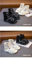 Sandalias de gladiador para niñas, zapatos de princesa con banda estrecha, botas romanas, color blanco y negro, verano 2022 - details 9