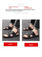 Sandalias planas de cuero para hombre con correa ajustable de doble propósito, cómodas sandalias de playa antideslizantes con punta abierta - details 8