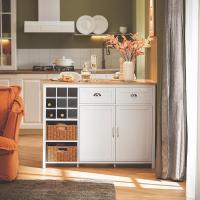 FKW47-W Carrito de Servir Carrito Auxiliar Cocina estantería de Cocina Carrito de Cocina móvil 100 x 92 x 45 cm Blanco ES - details 64