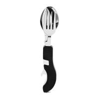 Cuchara 4 en 1 de acero inoxidable, cuchara, cuchillo, tenedor, abridor de botellas, juego de bolsillo plegable, juego de villa al aire libre - details 8