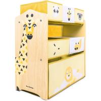 Estantería para niños de Madera, Sweet Safer, con 6 cajones de Almacenamiento para Juguetes y Libros, Color Amarillo - details 3