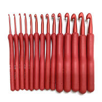 Juego de ganchos de ganchillo de aluminio para trenzas, agujas de tejer con mango de silicona, 14 piezas - details 1