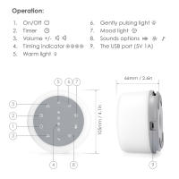 Máquina de sonido portátil para dormir, luz nocturna RGB, 24 sonidos calmantes, ruido blanco - details 9
