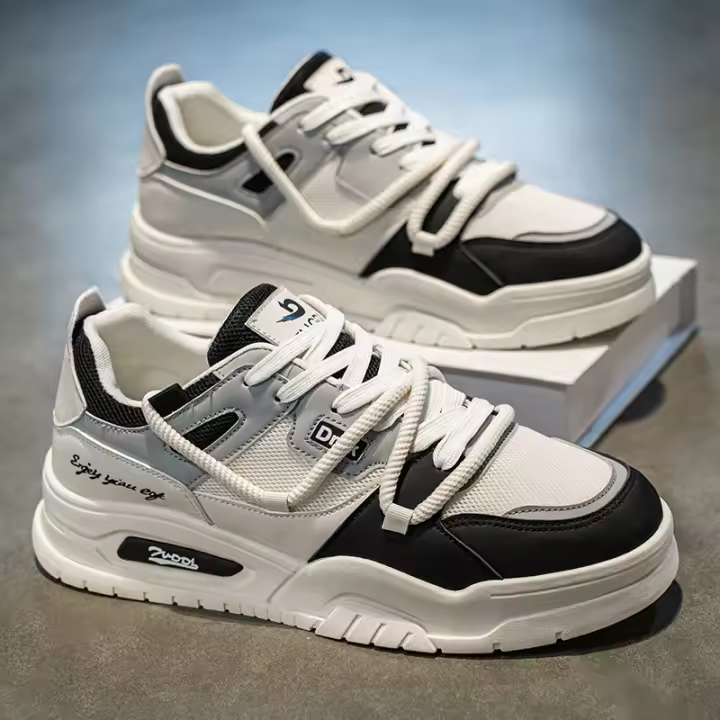 Zapatillas Blancas Transpirables para Hombres en Verano Zapatillas Bajas de Moda Trendy para Todo Uso - 1