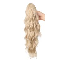Peluca de cola de caballo con clip de garra con ondas de agua, peluca de cola de caballo larga ondulada y rizada con clip ombre, postizo de cola de caballo esponjosa con cordón para mujeres - details 3