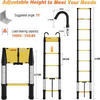 Escalera Telescópica de Aluminio de 5m Portátil, Desmontable, Antideslizante, Extensible, Multiusos, Carga de 150kg Mejoras del Hogar y Herramientas - details 87