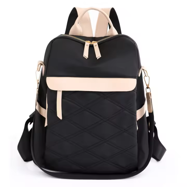Mochilas informales para mujer, mochila ligera negra, pequeña mochila de viaje para mujer, mochila antirrobo, regalo para mujer - 1
