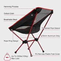Silla de camping plegable ultraligera, sillas de exterior con bolsa de transporte para camping, jardín, pesca, playa, barbacoas - rojo - details 1