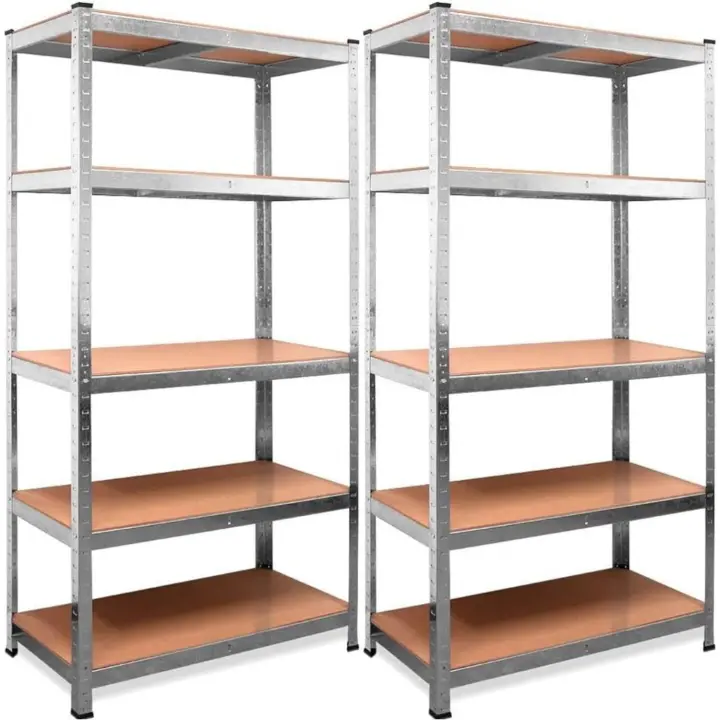 Set de 2 Estanterías Metálicas Galvanizadas |   875Kg 5 Baldas |   Medidas 180 x 90 x 40cm - 1