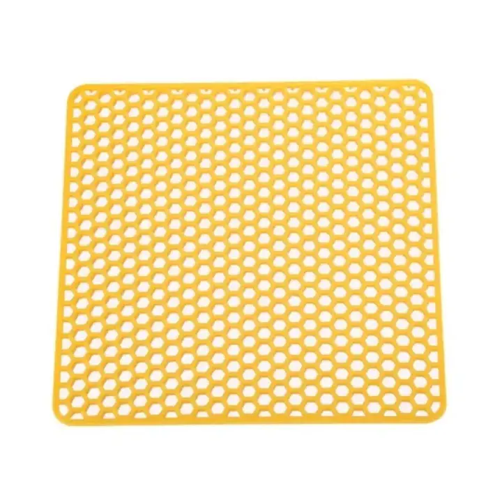 Protectores plegables de silicona para fregadero, tapete antideslizante de drenaje rápido para secado de platos, mantel individual aislante resistente al calor para escritorio - 1
