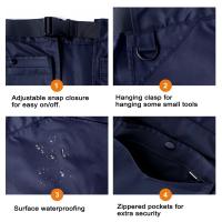 Riñonera multifuncional duradera, delantal negro con múltiples bolsillos, riñonera ajustable impermeable para montañismo - details 2