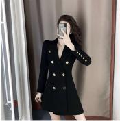 Vestidos De Mujer otoño nuevo Vestido De traje De negocios negro para Mujer Vestido De Mujer - details 8
