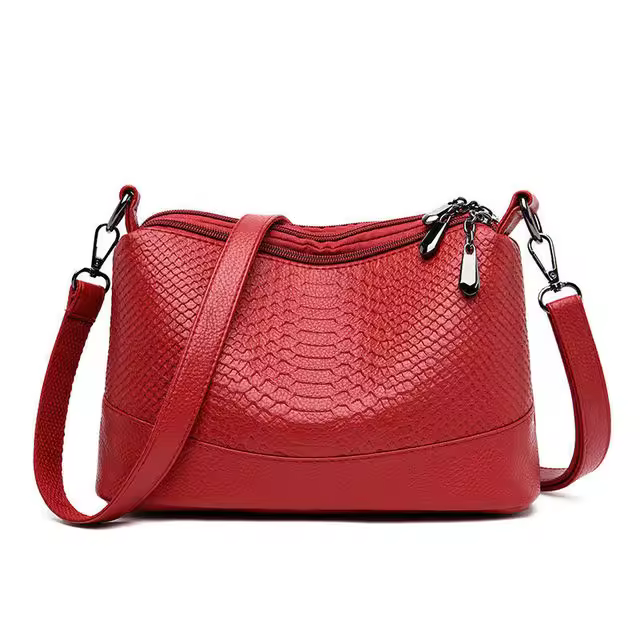 Bolso Cruzado de Moda con Patrón de Cocodrilo Bolso Messenger Retro para Mujer - 1