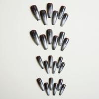 24PCS Uñas Postizas De Ojo De Gato Café Fototerapia Armadura De Mano Uñas Postizas De Resina Unisex Para Fiestas Y Uso Diario - details 3