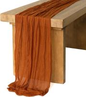Lino Gauze Runner Decoración de Comedor Rústica para Bodas, Fiestas, Navidad 90*300CM - details 9