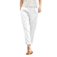 Pantalones Harem de Algodón Lineno Cintura Elástica, Bolsillo, Talla S-5XL - details 14