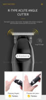 Kemei-cortadora de pelo profesional para hombre, Kit de corte de cabello sin cable, con cuchilla en T, 10W - details 4