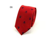 Corbata de Poliéster para Hombres Estilo Liso de 6cm con Nudo de Dibujo Animado de Calavera - details 8
