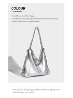 Bolso Bolso de mano multiusos para mujer Bolso de cadena de plata de verano Mochila Bolso de hombro práctico dulce y fresco - details 9