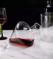 Botella de vidrio con cubo para hielo, vidrio soplado a mano sin plomo, giro y balanceo rápidos, botella de whisky, 1000 ml - details 7