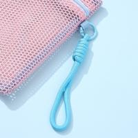 Bolsa de maquillaje de nailon con asa, bolsa de cosméticos de malla ligera transparente, monedero, bolsa de maquillaje portátil reutilizable, lápiz labial - details 11