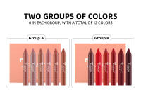 Set de Labiales Mate No Pega Caja de Regalo de 6 Colores Labial de Gran Rojo - details 1