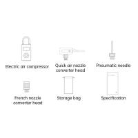 Compresor de aire eléctrico Xiaomi Mijia 2 puertos, universal, sensor de neumáticos, buscador de tesoros portátil para coche, bicicleta - details 13