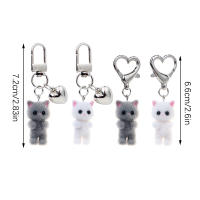 Llavero De Gato Flocado Lindo Colgante Para Teléfono Y Auriculares Adorno Para Bolsa Y Coche Joyería Regalo Para Todas Las Edades - details 14
