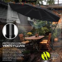 Paraguas de aluminio con manivela 300/350 cm de diámetro Protección UV Impermeable para mercado - details 3